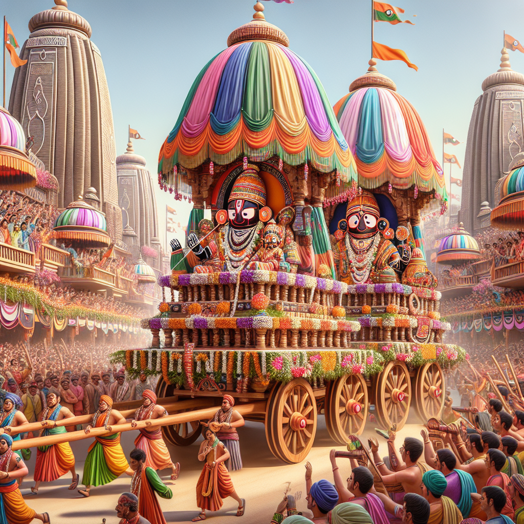 Chariots of Lord Jagannath and Sibling Deities Reach Gundicha Temple, Marking First Leg of Rath Yatra