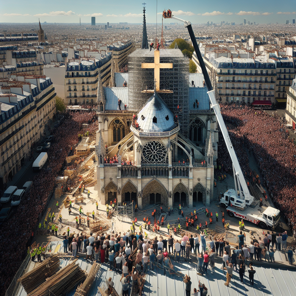 Notre-Dame's Cross Triumphantly Reinstalled After 2019 Fire
