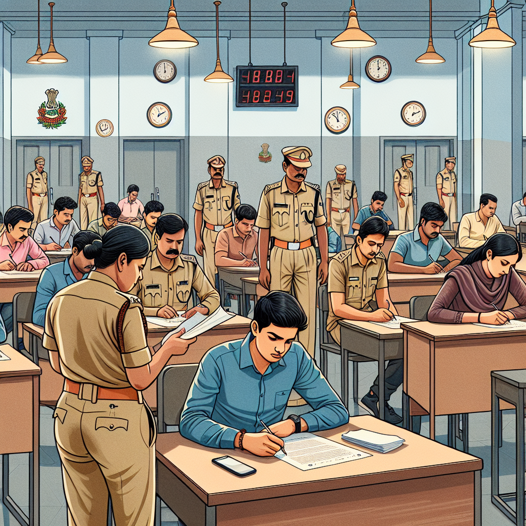 Massive Turnout for UP Police Recruitment Exam Amid Stringent Security