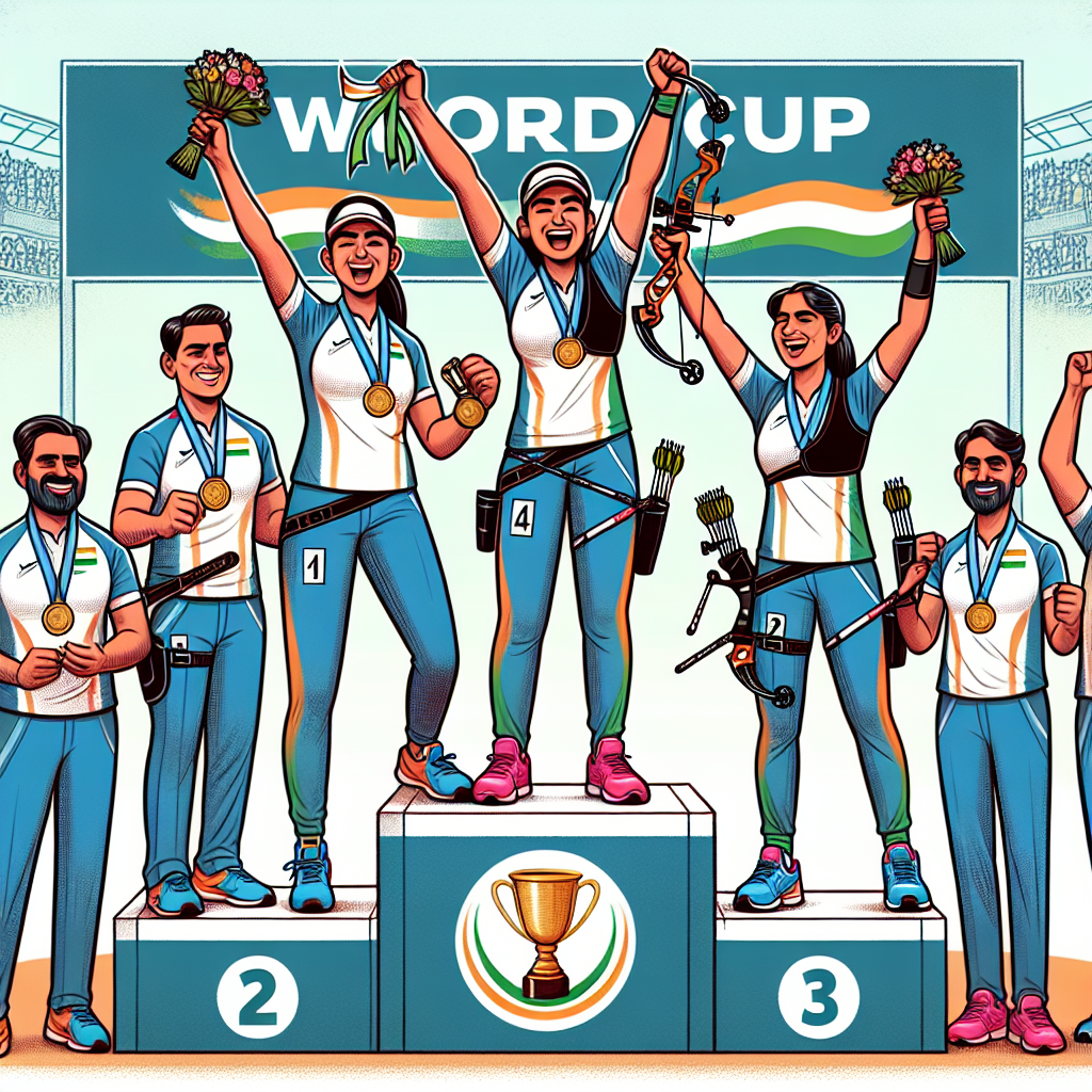 Indian Women's Compound Archery Team Strikes Gold Again at World Cup