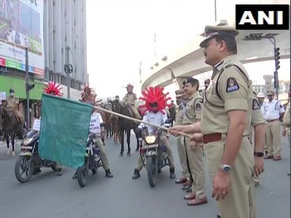 Hyderabad traffic police organises awareness rally on COVID-19