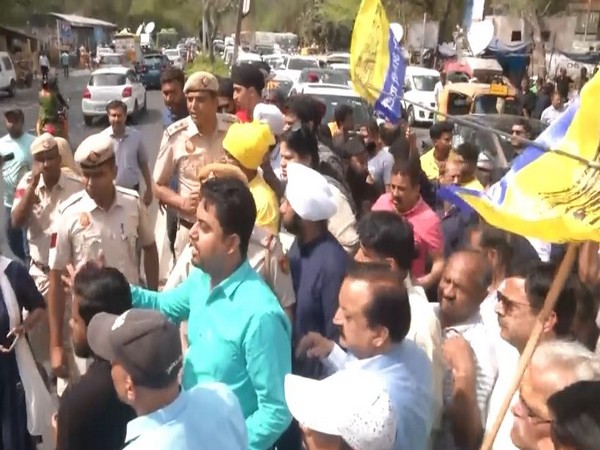 AAP workers hold protest outside Tihar Jail after Delhi CM sent to judicial custody