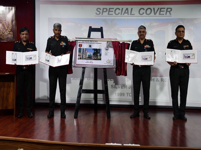 Army Dental Centre Research and Referral releases special postal cover for "Silver Jubilee" celebration