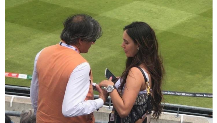 'Who is the girl with Shashi Tharoor?' Twitter goes gaga after India vs England match
