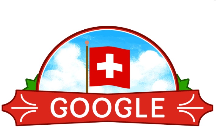 Google doodle celebrates Switzerland National Day 2022!