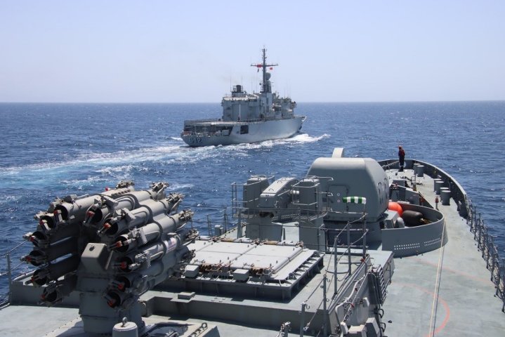 INS Tarkash conducts Maritime Exercise with French Naval Ships 