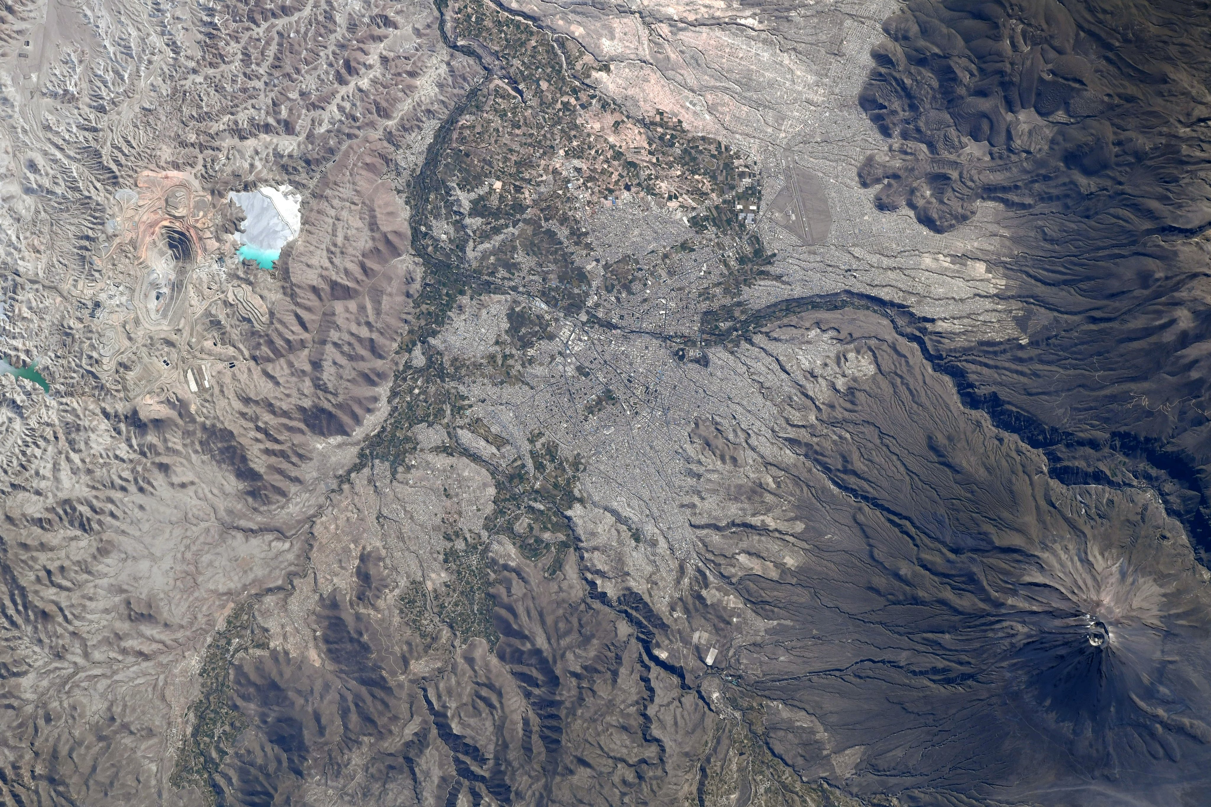 This is how Peru's Ubinas volcano looks from space