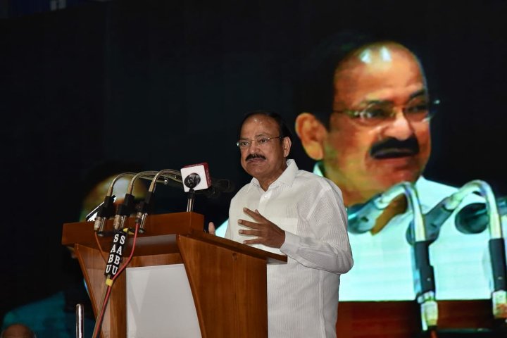 VP expresses happiness Balajanasakhyam received blessings from Mahatma Gandhi