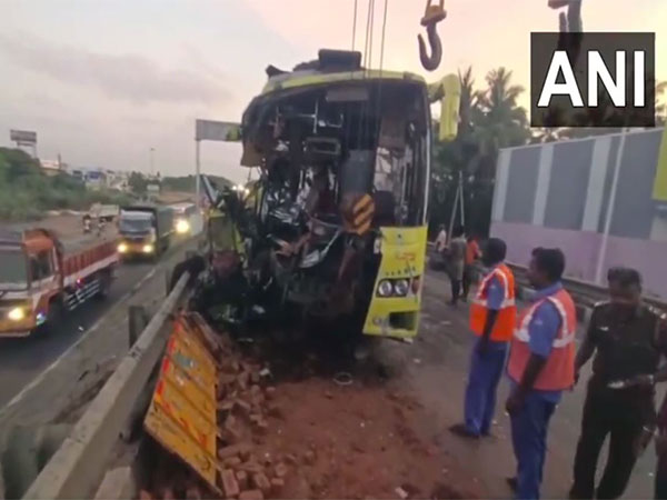 Tamil Nadu: 2 killed, over 10 injured after bus collides with lorry on Trichy-Chennai highway