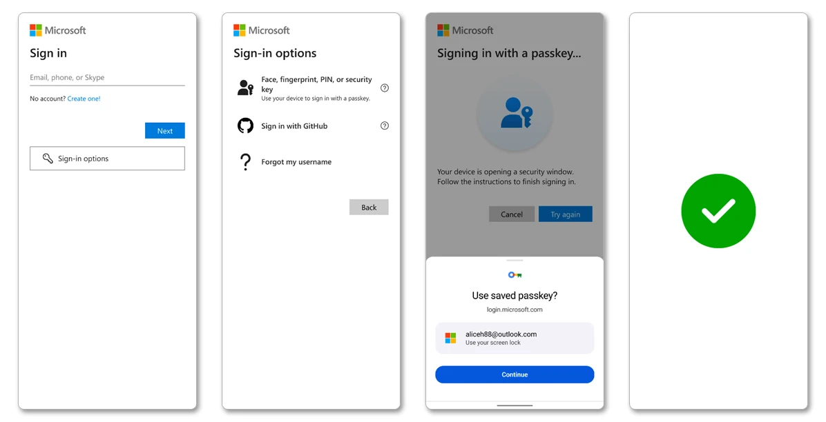 Microsoft announces passkey support for consumer accounts