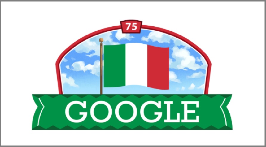 Google Doodle to commemorate 75th Republic day of Italy