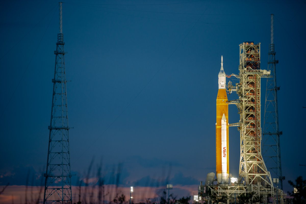 NASA's Artemis I Moon rocket and spacecraft depart Launch Pad 39B 