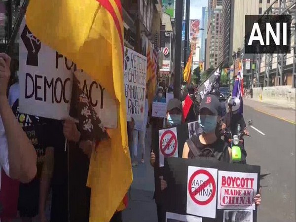 Indian, Tibetan, Vietnamese and Taiwanese diaspora take part in anti-China protest in Canada
