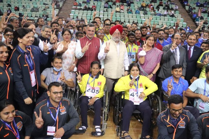 Hardeep Singh Puri inaugurates ONGC Para Games in Thyagaraj Sports Complex 