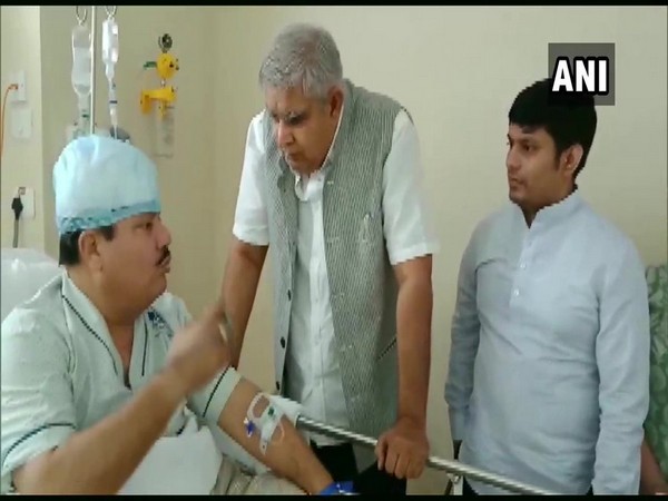 WB: Governor Jagdeep Dhankhar meets BJP MP Arjun Singh at hospital