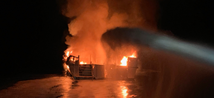 Crews search for bodies after fire kills 25 on California dive boat