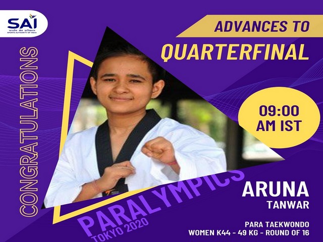 Tokyo Paralympics: Taekwondo star Aruna Tanwar enters quarter-final