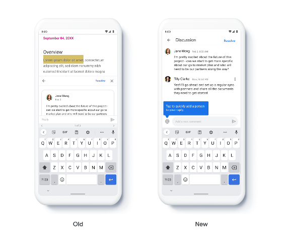 Google rolls out new comment UI for Docs, Sheets, Slides iOS apps