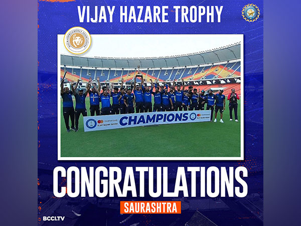 Vijay Hazare Trophy: Sheldon's ton powers Saurashtra to second title, defeat Maharashtra by five wickets