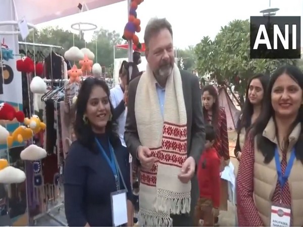 German Ambassador Philipp Ackermann visits Christmas market at Jawaharlal Nehru Stadium
