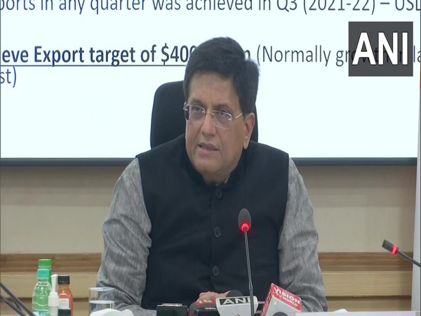India has achieved its highest-ever monthly exports of 37 billion USD in December 2021: Piyush Goyal