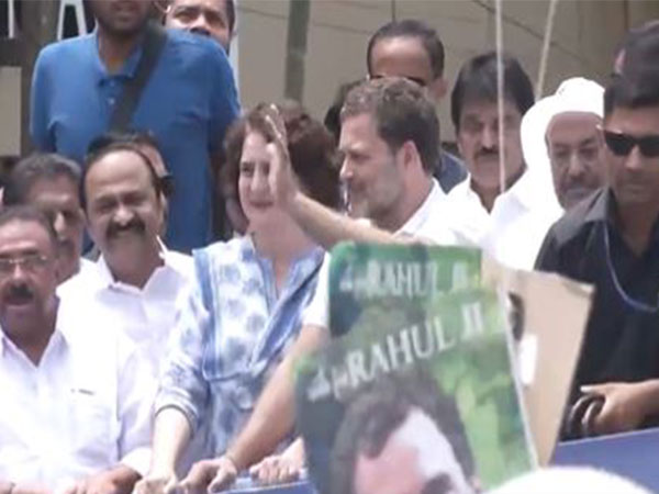 Rahul Gandhi leads massive roadshow before filing his nomination for Lok Sabha Polls in Wayanad