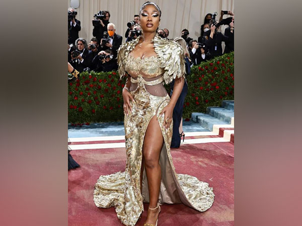 Megan Thee Stallion dons luxurious golden ensemble for her second Met Gala event