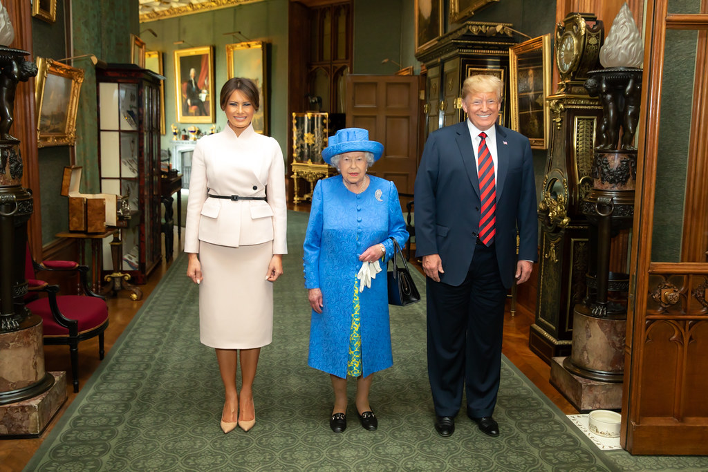 Queen Elizabeth II greets Donald Trump, Melania at Buckingham Palace  