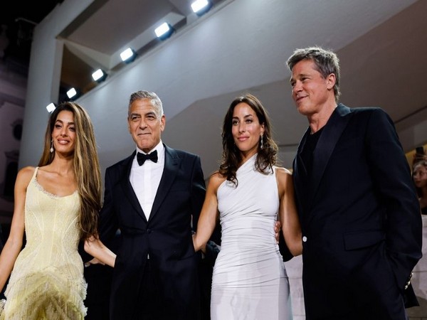 Brad Pitt and Ines de Ramon Make Glamorous Red Carpet Debut at Venice Film Festival