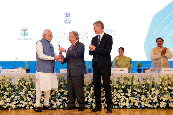 UN Chief confers 'Champions of the Earth' Award to PM Narendra Modi