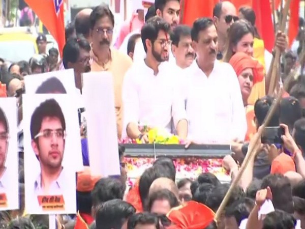 Mumbai: Hordes of supporters join Aaditya Thackeray on his way to filing nomination