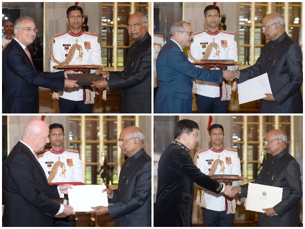 Envoys of 5 countries present credentials to President Kovind