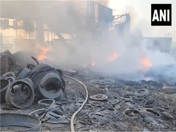 Blazing Inferno: Tyre Factory Engulfed in Flames