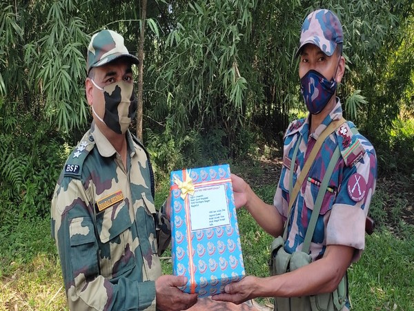 BSF personnel exchange sweets with Border Guard, Bangladesh on occasion of Diwali