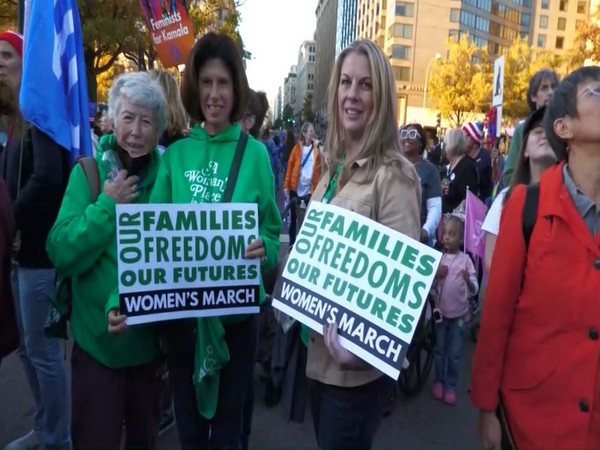 Women's Marchers Rally Behind Kamala Harris in Washington