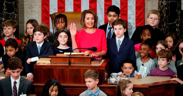 Nancy Pelosi elected as Speaker of House of Representatives for second time