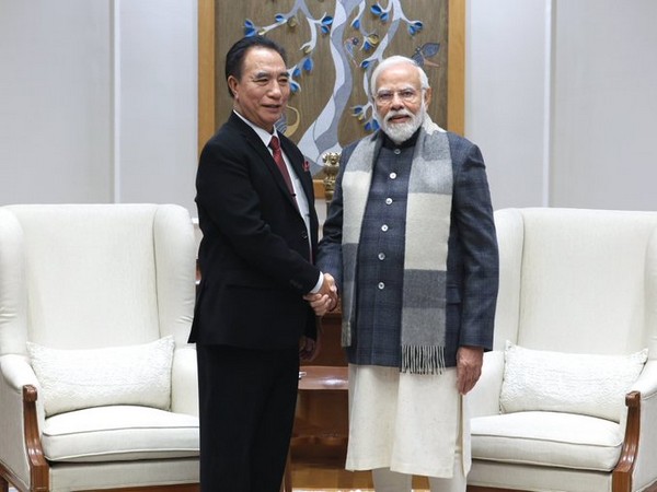 Mizoram CM Pu Lalduhoma calls on PM Modi 