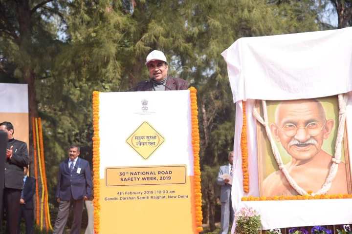 Nitin Gadkari administers pledge to people on 30th National Road Safety Week