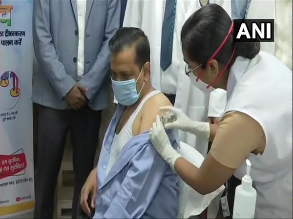 Delhi CM receives first dose of COVID-19 vaccine at LNJP hospital
