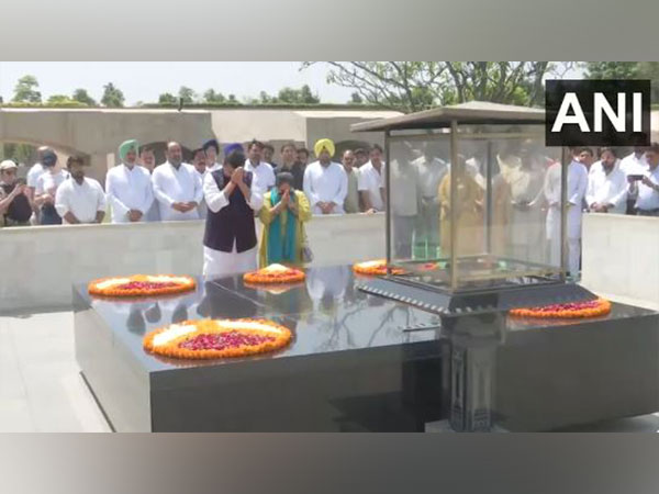 Sanjay Singh pays tribute to Mahatma Gandhi at Rajghat a day after being released from Tihar