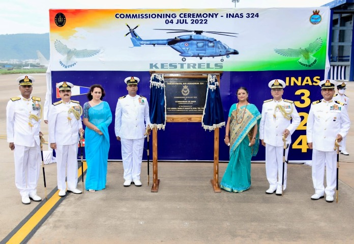 Indian Naval Air Squadron 324 commissioned held at INS Dega, Visakhapatnam 