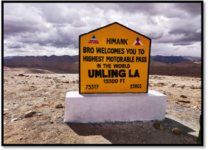 BRO constructs highest motorable road at Umlingla Pass in Ladakh