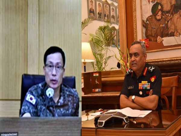 Army Chief Gen Pande speaks with South Korean counterpart