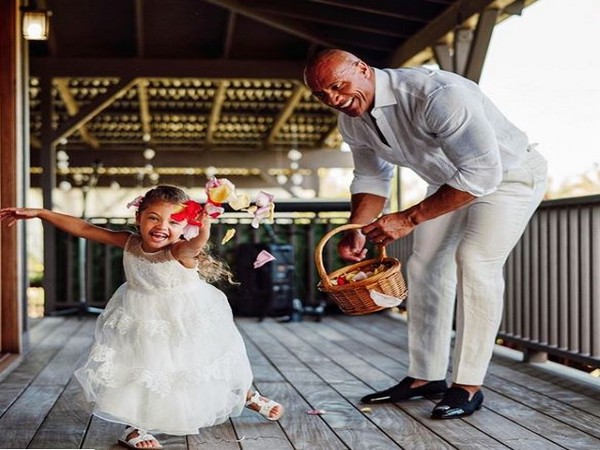 Dwayne Johnson shares adorable pics of daughter as flower girl at his wedding
