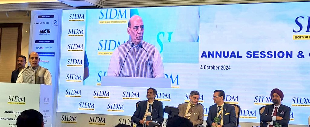 Rajnath Singh Recommits to Empower Defence Industry, Push for ‘Aatmanirbhar Bharat’ at SIDM Annual Session