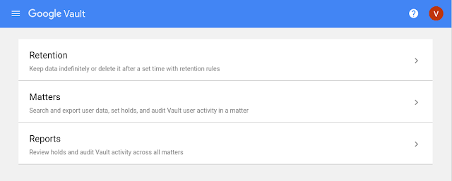 New Google Vault interface makes navigation easier; adds productivity features
