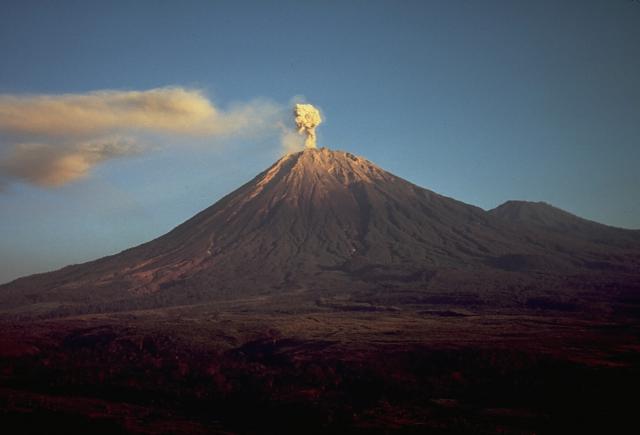 Indonesia's Semeru volcano spews ash into sky