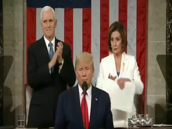 UPDATE 10-Trump-Pelosi feud erupts during speech to Congress as impeachment trial nears end