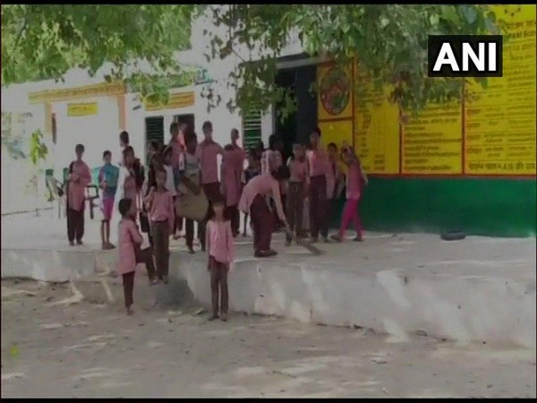 Bulandshahr govt primary school student seen sweeping floor in viral video