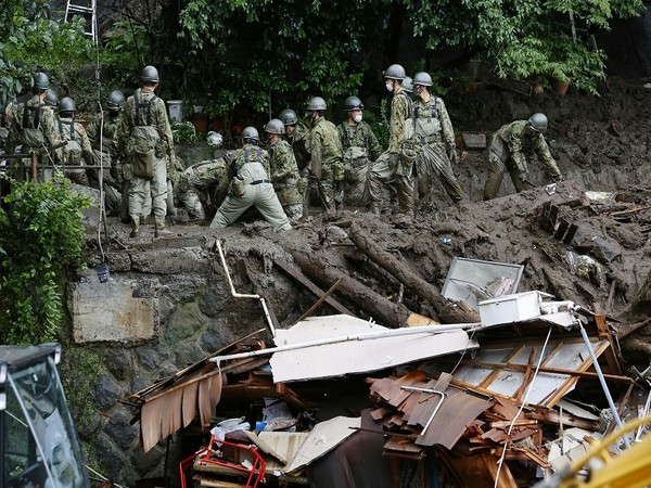 Massive soil mound on slope seen as worsening Japan mudslide